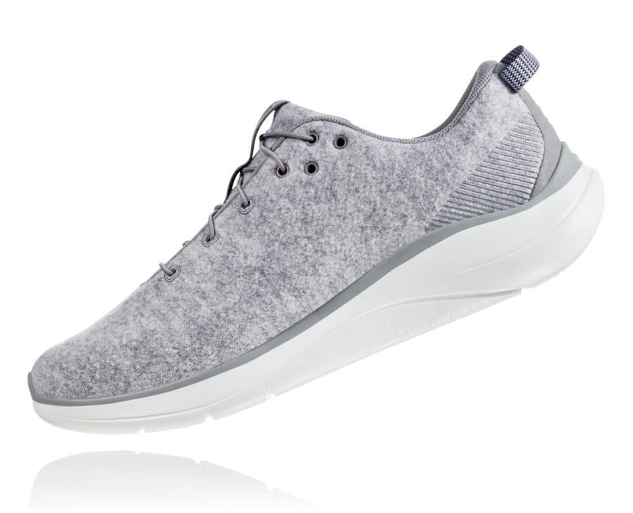 Hoka One One Tenisky Panske Siva - Hupana Flow Wool - 64907-WZIO